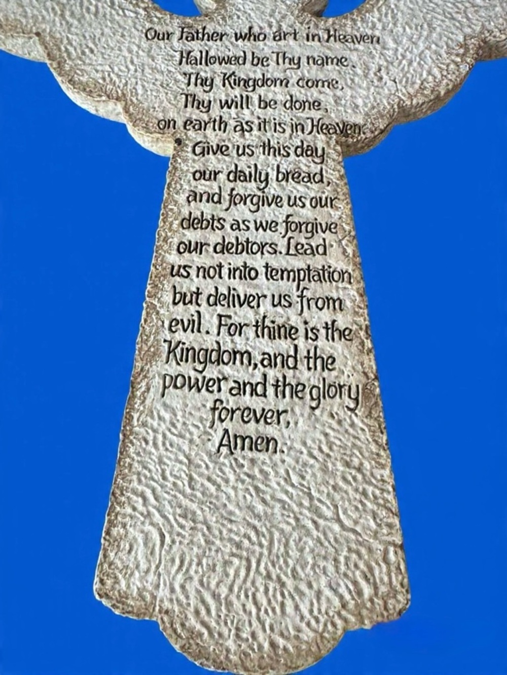14-inch Caffco Angel wall plaque inscribed with the Lord's Prayer - Picture 6 of 10